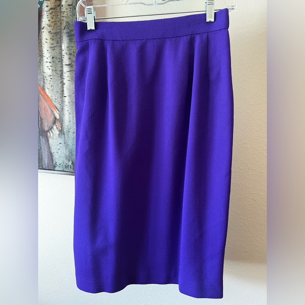 Vintage Gillian 100 % Wool Purple Pencil Skirt Women’s 12
